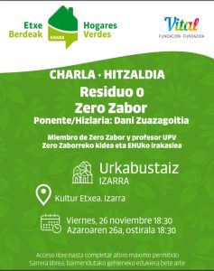 [:es]CHARLA: Residuo 0[:eu]Hitzaldia: Zero zabor[:] @ Kultur Etxea