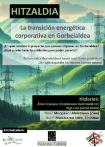 Conferencia sobre el proyecto de línea de alta tensión @ Zuiako Udaletxean