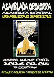 [:es]Asamblea de Urkabustaiz Babestuz[:eu]Urkabustaiz Babestuz-en batzar orokorra[:] @ Kultura etxea.